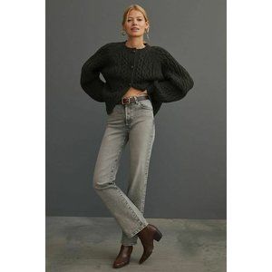 $235 MSRP ADRIANO GOLDSCHMIED AG Gray Alexxis High Rise Vintage Straight Jean 27